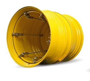 Tractor dual-wheel clamp